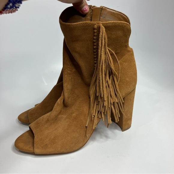 Gianni Bini Renny fringe peep toe booties size 10 - Picture 4 of 8